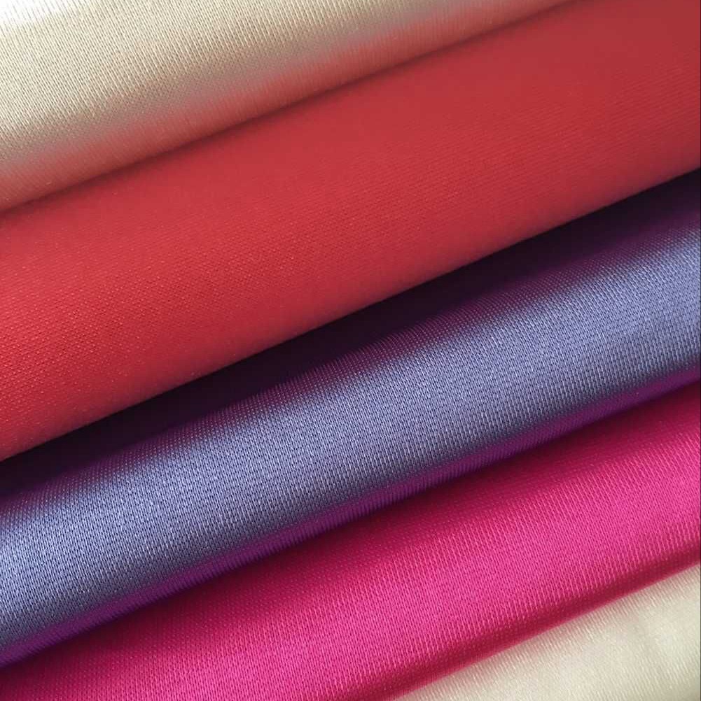 尾货特价清仓处理经编涤纶弹力色丁布135克 每米仅4.9 内衣面料