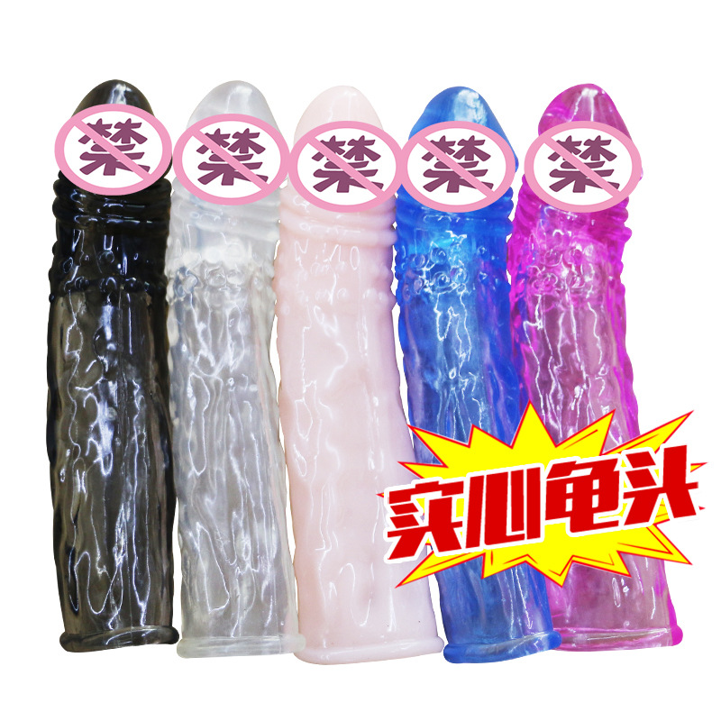 Male Crystal sleeve Penis Penis Silicone ring Addition Langya set adult interest Supplies self-help Sell
