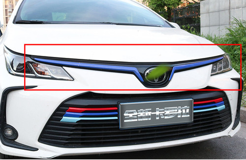 Suitable for Toyota 19-20 Corolla grille trim strips COROLLA grille three-color strips