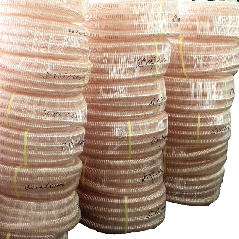 厂家直销 聚氨酯钢丝软管 透明防静电钢丝软管 钢丝螺旋增强软管
