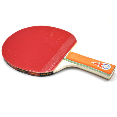 Jinbei table tennis racket single-pack student single shot beginner training type horizontal shot straight shot golden double cup table tennis racket