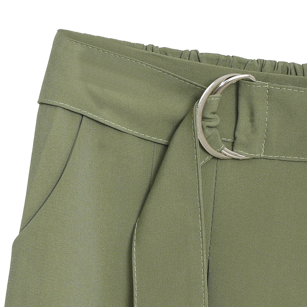 Womens Wholesale Clothing Lace-Up Elastic Waist Women Pants Wide Leg Trousers