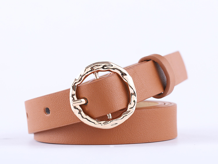 Creative Round Buckle Ladies Belt Fashion Decorative Dress Thin Belt Wholesale Nihaojewelry display picture 3