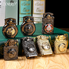 佐羅ZORRO復古防風盔甲煤油打火機男士禮品創意個性