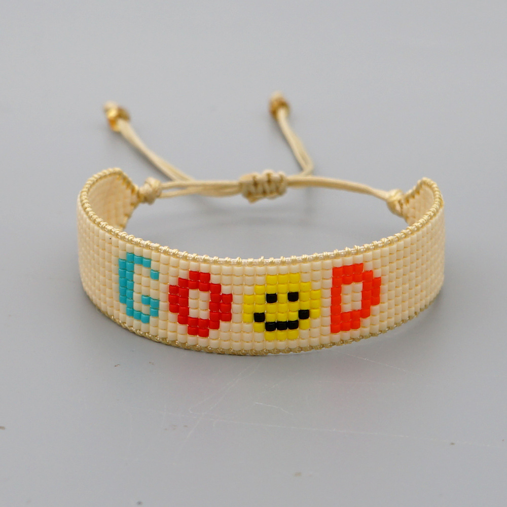 Mode Böhmischen Miyuki Perlen Handgemachte Smiley Gesicht Multi-farbe Armband display picture 4