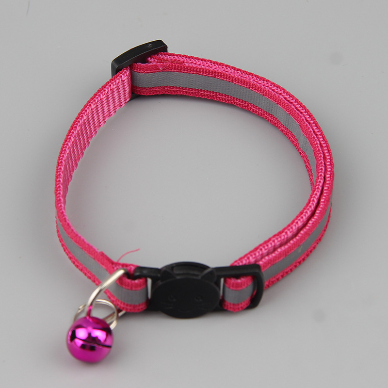2021 orejas redondas reflectantes collar de seguridad collar gatos mascotas collar campanas gatos en stock al por mayor