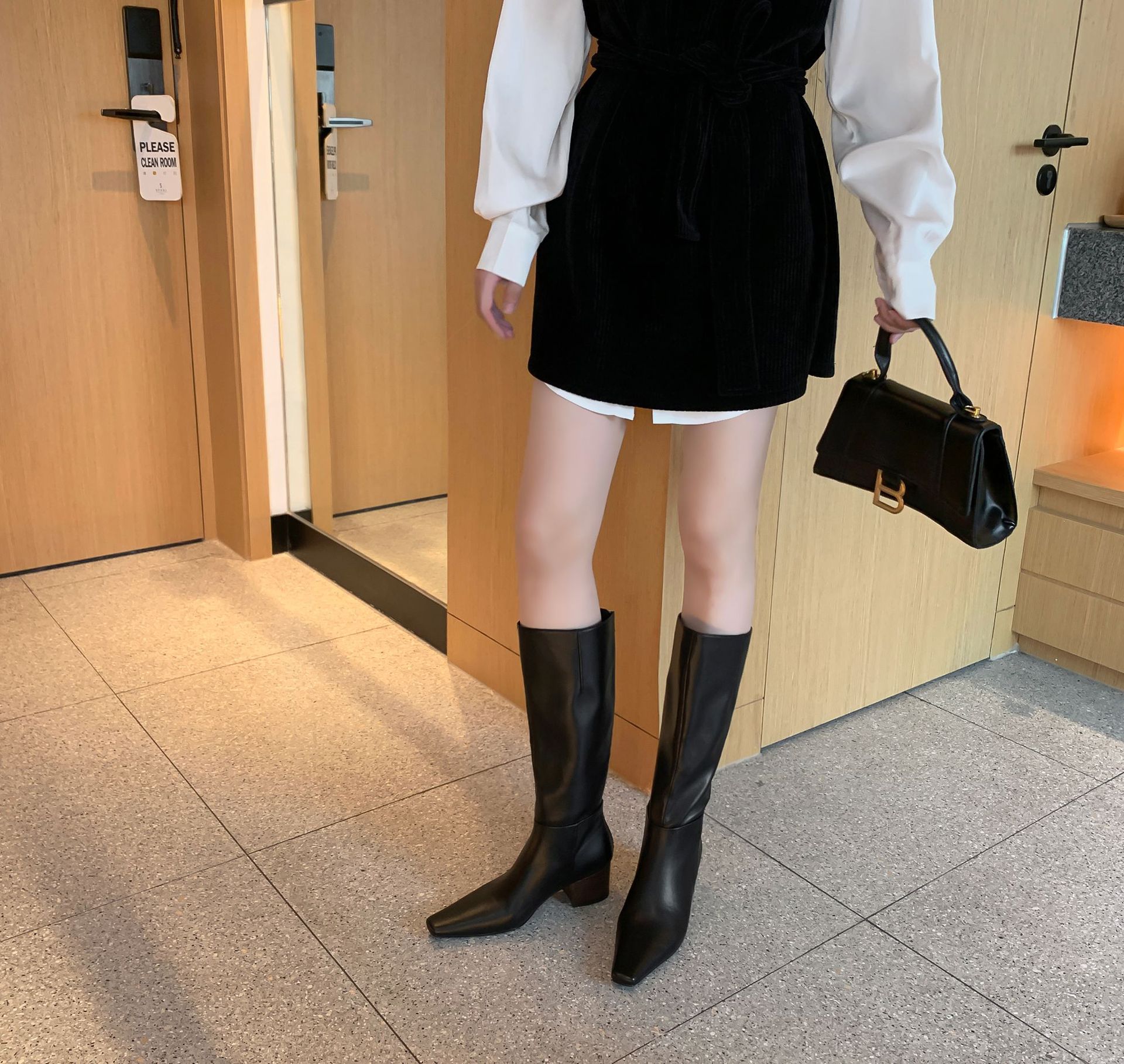 Chiko Adama Square Toe Block Heels Boots