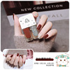 Two-color nail polish, set, transparent green nail sequins, new collection, no lamp dry