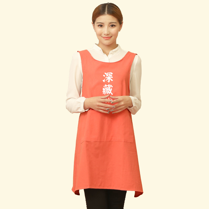 Cocina hogar delantal anti-fouling moda mujer lindo estilo coreano japonés falda trabajo hombres adultos Impresión de logotipo personalizado