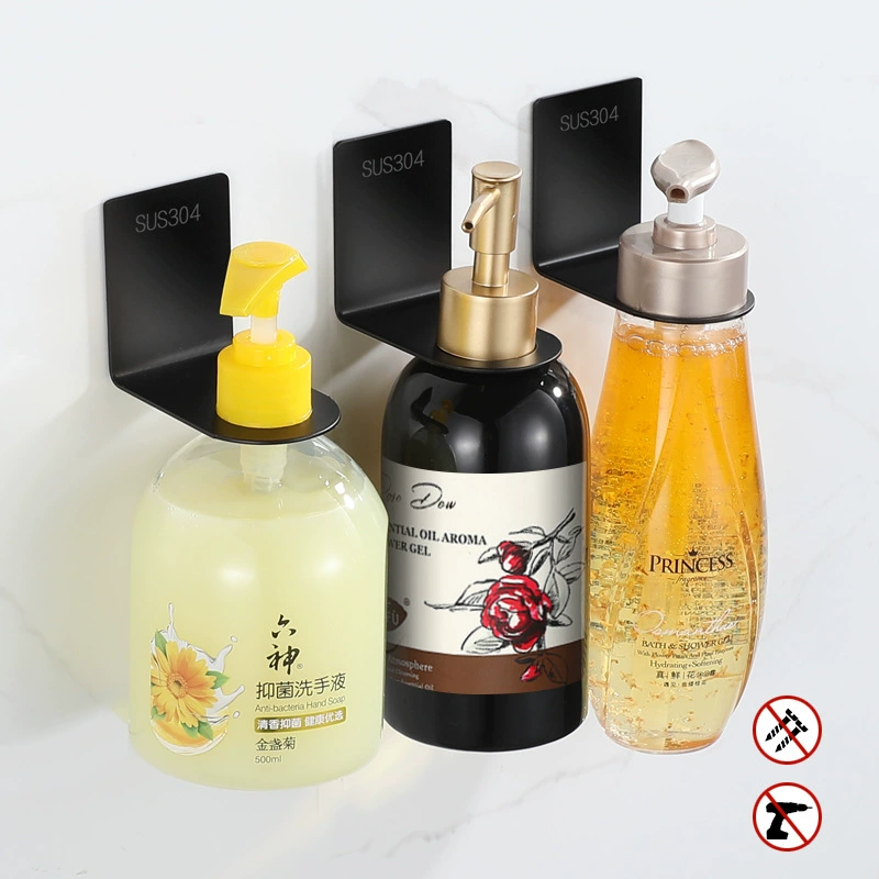 Ванная комната Стеллаж для хранения геля для душа Ванная комната для хранения Настенный настенный дезинфицирующее средство для рук подвесной флакон для шампуня