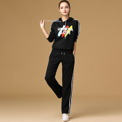 Ghost step dance clothes suit women's square dance clothing new autumn and winter thickened shuffle dance sports dance hooded sweatshirt