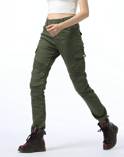 Factory Direct Sales Women's Knight Multiple Pouch Work Jacket Pants Motorcycle Jeans Motorbike Racing Riding Pants