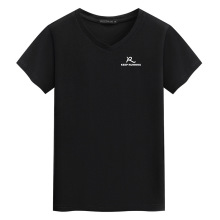 厂家批发鸡心领男士短袖T恤韩版修身印花半截袖男装V领体恤汗衫潮