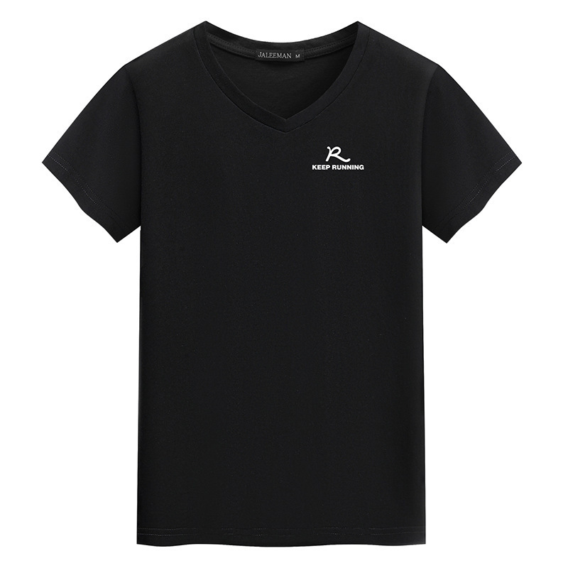 Factory wholesale chicken heart collar men's short sleeve T-shirt Korean slim-fit printed half sleeve men's V-neck T-shirt shirt trendy