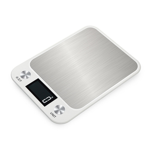 Rechargeable new flat stainless steel kitchen scale 5kg electronic platform scale food food baking gram weighing 10kg manufacturer