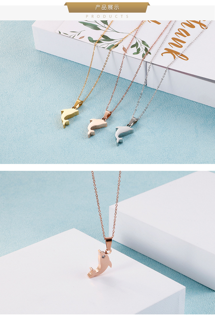 Necklace Classification PVD Coated 18K Gold Plated Animal Titanium Steel Waterproof Non Tarnish Necklace