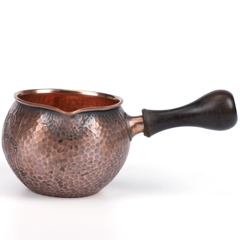 Copper big tea cup, tea set with accessories, increased thickness
