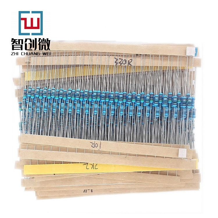 1/4W five-color ring resistance 1% preci...