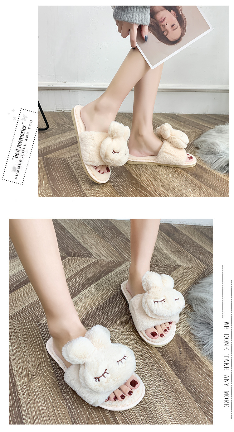 New parent-child plush slippers  NSPE11140