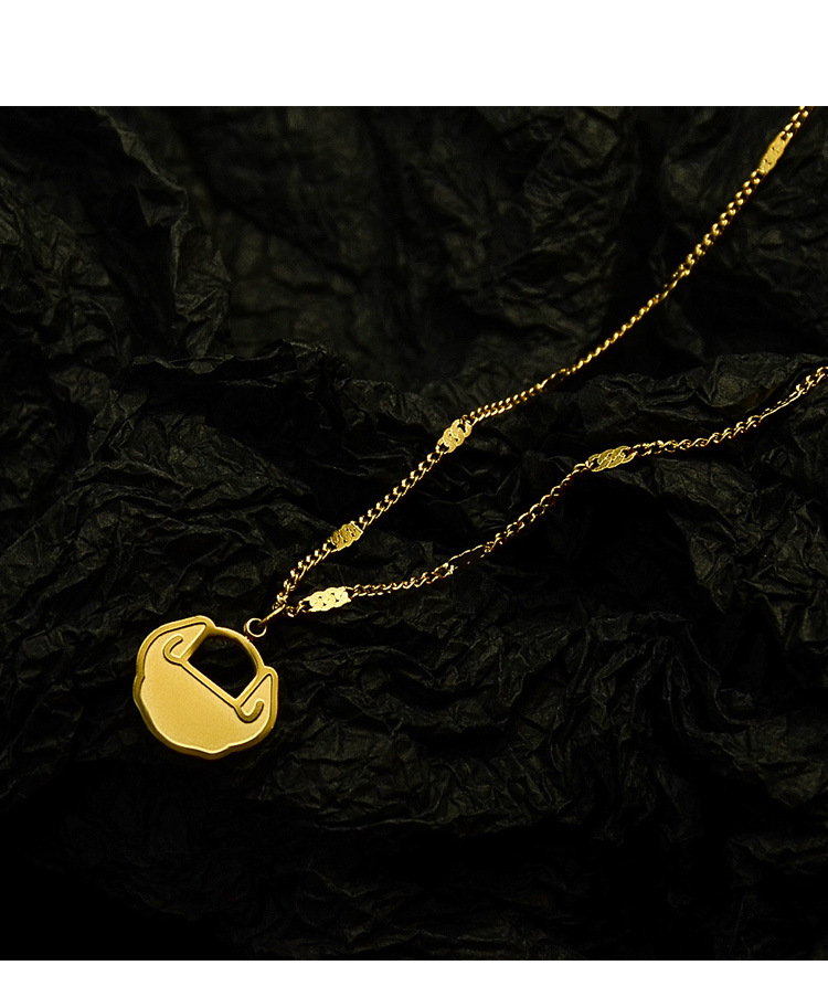 Fashion Niche Wild Necklace Lucky Cloud Clavicle Necklace Hammer Flat Chain Nihaojewelry display picture 3