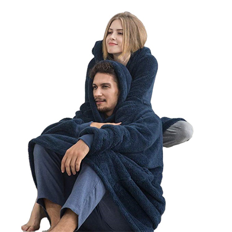 GraceChic GraceChic Foreign Trade European And American Autumn Winter Loose Double-Sided Fleece Blanket Couple Style Parent-Child_voghion.com