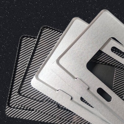 无边铝合金车牌架通用蓝牌车牌框号牌托新交规牌照框改装批发