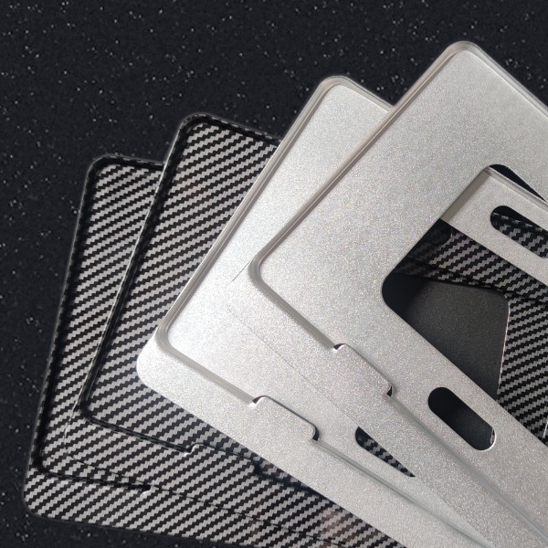 无边铝合金车牌架通用蓝牌车牌框号牌托新交规牌照框改装批发