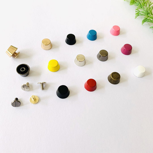 Colorful 12mm Water Bucket Screw Bag Bottom Accessory Metal Cylindrical Rivet Luggage Hardware Accessories