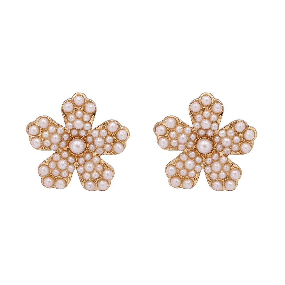 New Fashion Flowers Simple Diamond Earrings For Women Wholesale display picture 4