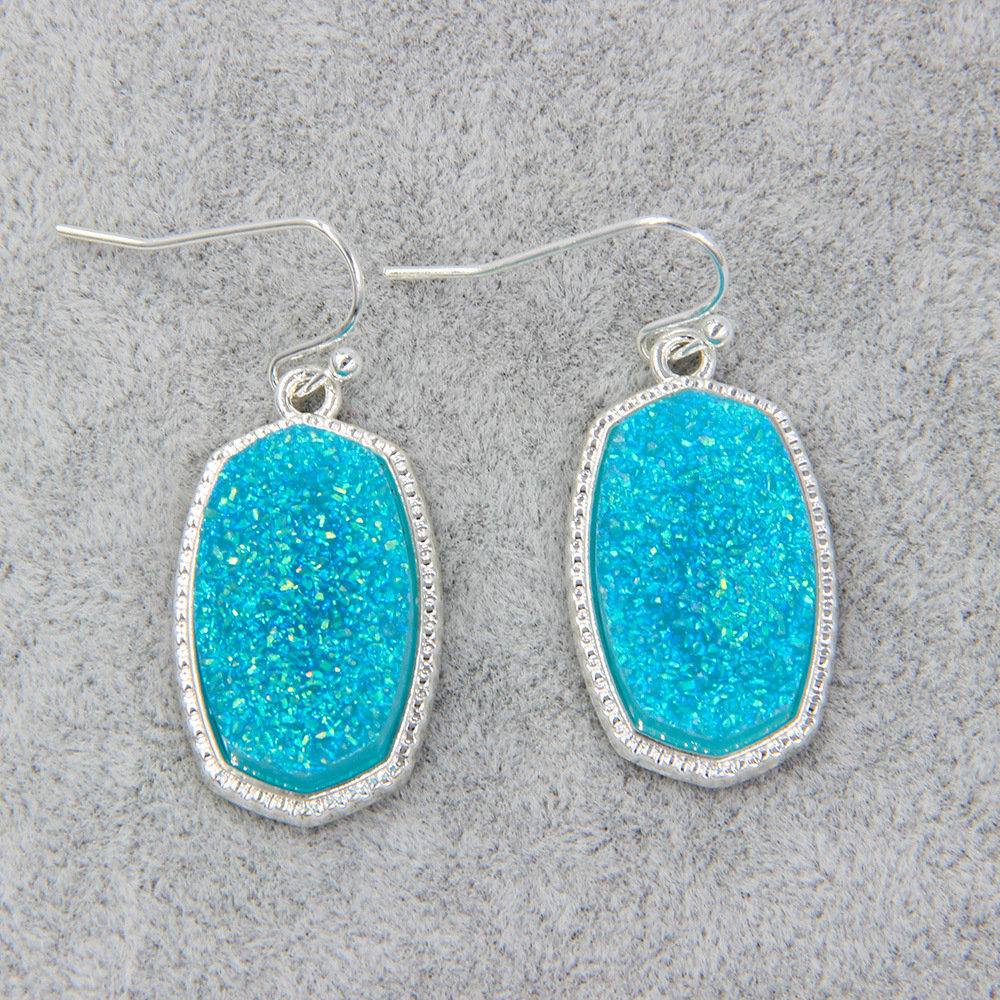 Women'S Gender Plating, Inlay Design Simple Style Solid Color Alloy Plating Inlay Artificial Crystal Women's Earrings Necklace