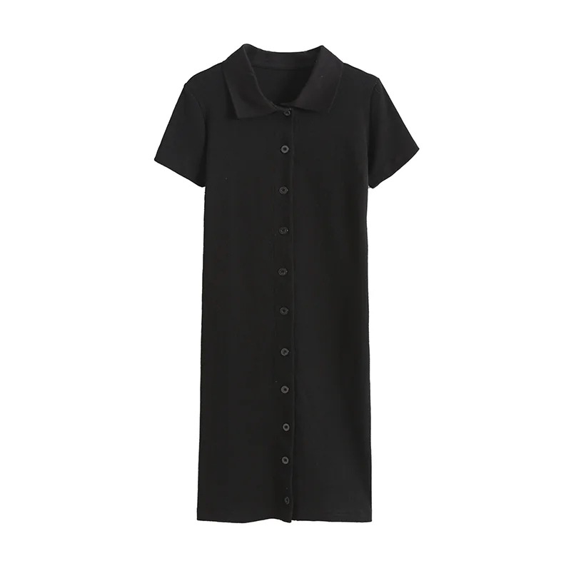 sexy thread cotton stretch shirt dress NSAC32760