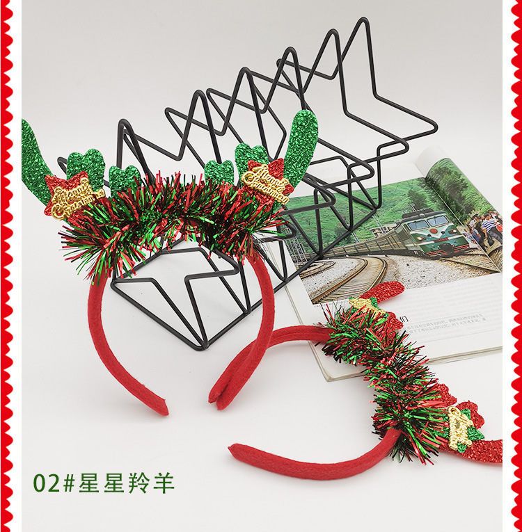 Christmas headbands, Christmas headwear decorations, hair accessories for children, girls, princesses, little girls, Christmas antler headbands for girls detail image 10