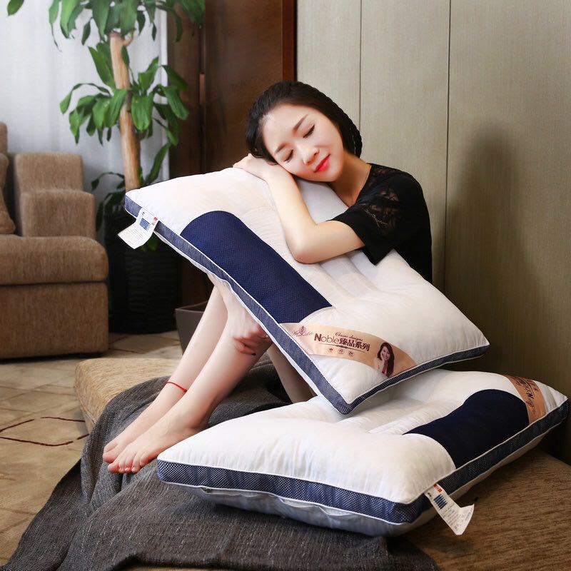 厂家直销  全棉决明子网面透气护颈保健枕芯成人学生酒店枕头