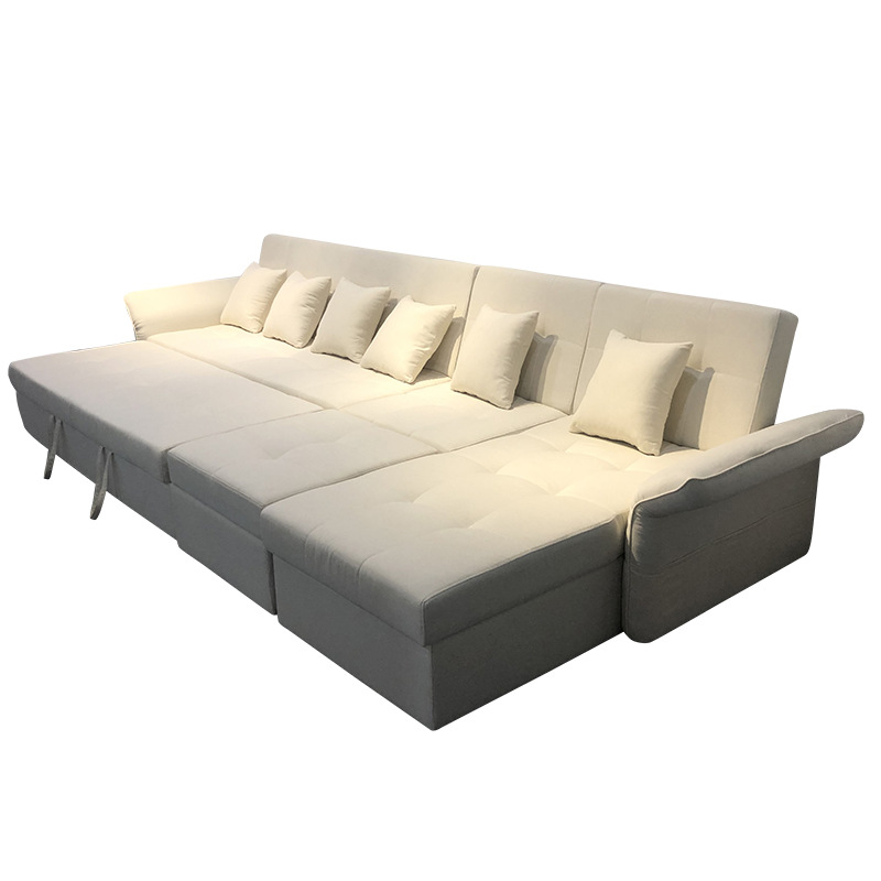 Sofá cama de tela combinación de esquina de almacenamiento VIP cama invisible simple y moderna gran sofá de sala de estar