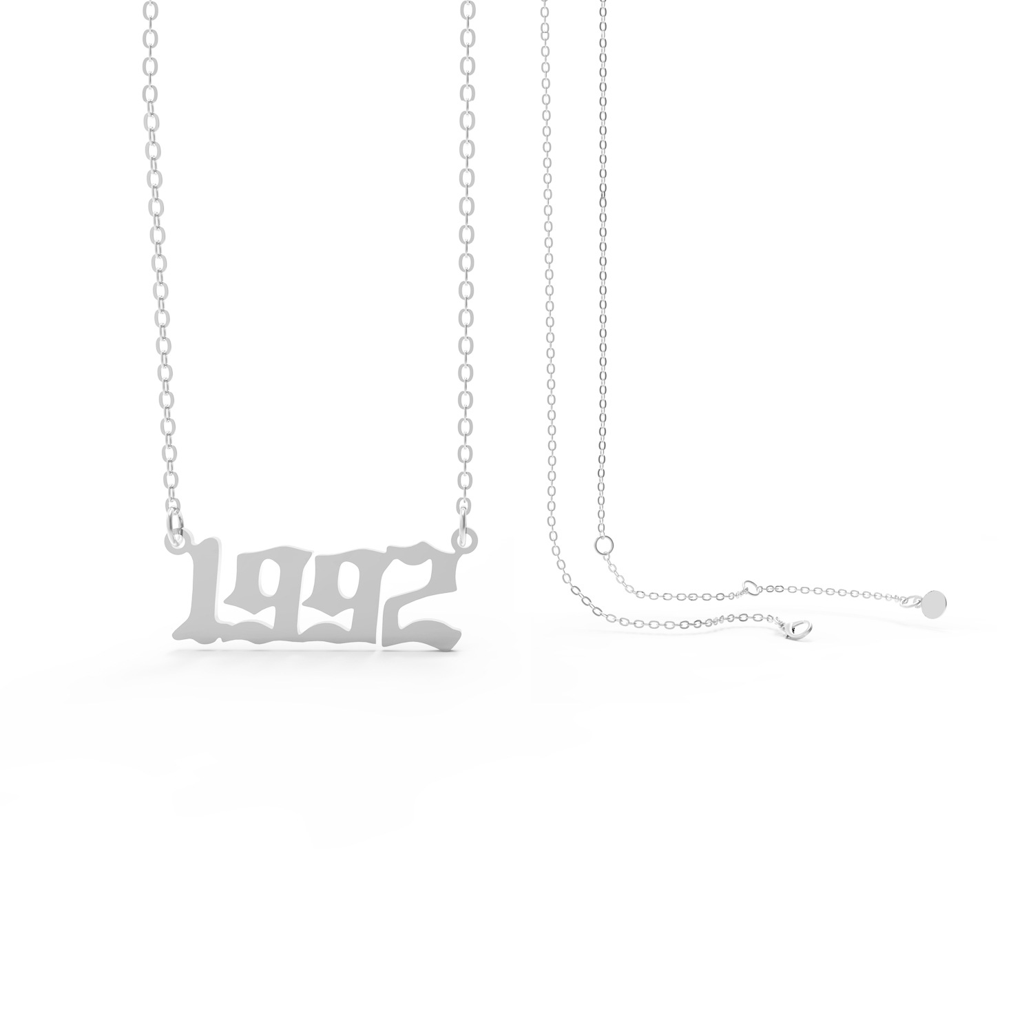 Retro Stainless Steel 28 Years Number Necklace display picture 40