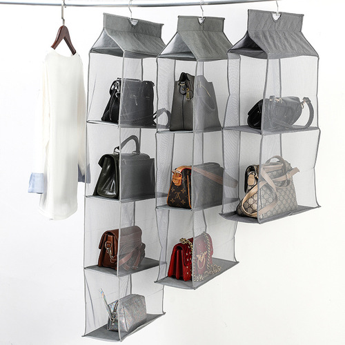 Bag storage bag hanging bag wardrobe hanging non-woven three-dimensional storage washable dust bag manufacturer wholesale