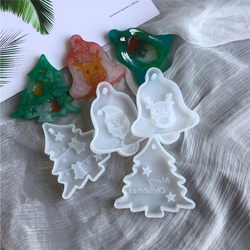 Christmas bell Christmas tree elk ticking silicone mold
