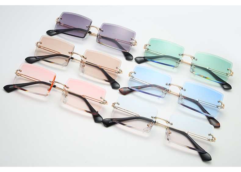 Fashion Style Grey&Pink, Purple, Green, Gold, Silver Color Fashion UV400 Protection Women's Sunglasses