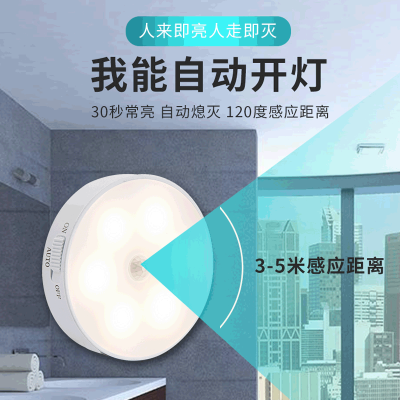 6 lights automatic energy-saving night l...