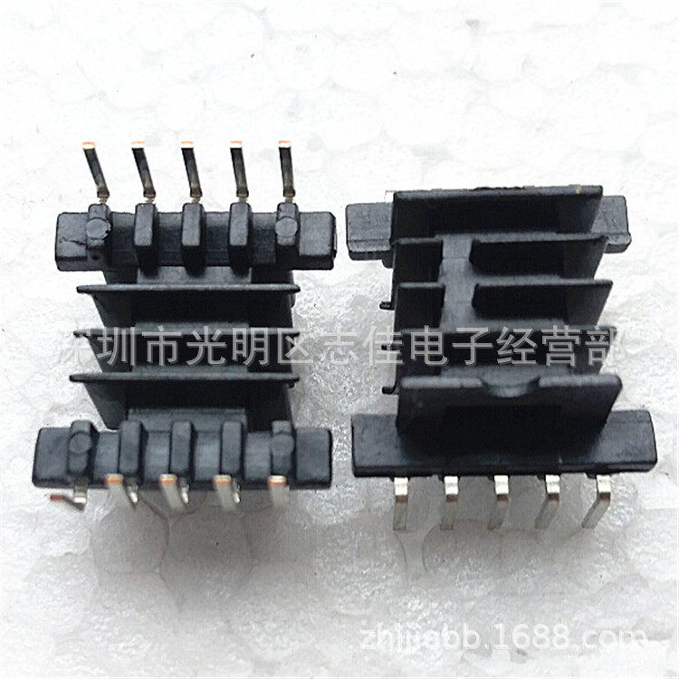 EFD15多槽骨架4槽骨架5+5针L脚，LCP材质 ZJR-1505高频