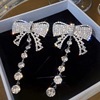 Retro small design earrings, advanced fashionable zirconium, European style, high-quality style, gradient