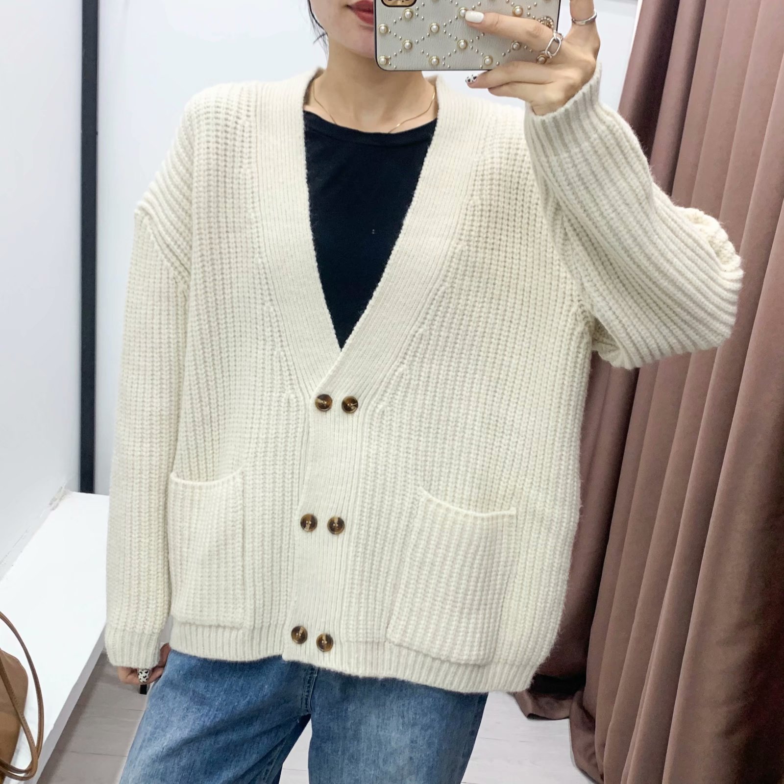  wool sweater loose jacket  NSAM4717