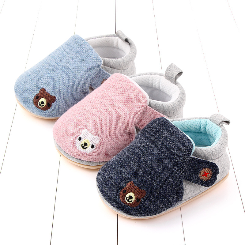 Spring and Autumn new pair Velcro baby toddler shoes Rubber sole non-slip baby shoes 0-1 year old no drop shoes 2420