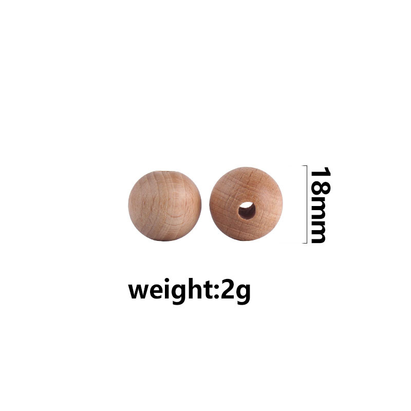 9 ~ 20mm de color Haya granos redondos juguete molar mordedor pulsera collar cadena chupete DIY accesorios la joyería