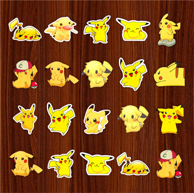 日系亚克力动漫卡通可爱皮卡丘小火龙胸针包包配饰徽章可打孔贴片|ms