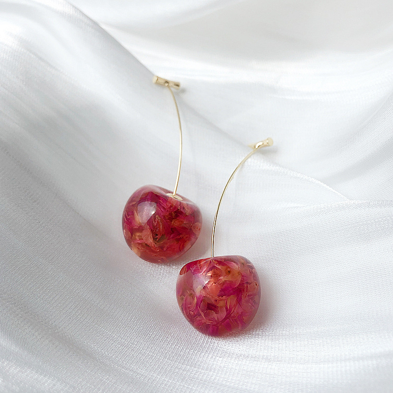 1 Pair Cute Fruit Glass Handmade Women's Drop Earrings display picture 6