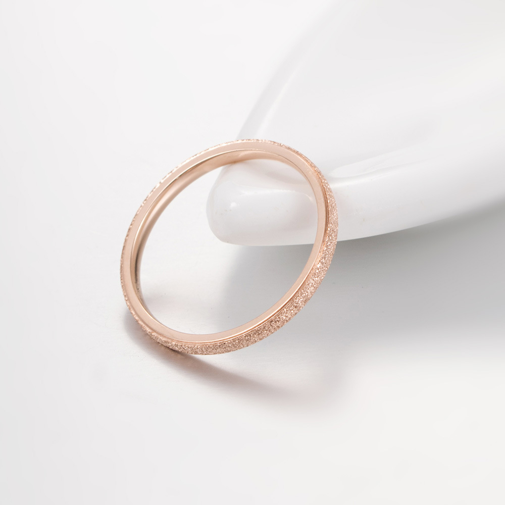 Date Occasion Simple Style Round Titanium Steel Rings Polishing Stainless Steel Rings