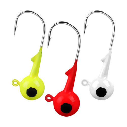 Enhanced Lead Head Lure Fishing Hook with Glow-in-the-Dark Color Soft Fish Soft Worm Soft Grub Artificial Lure Fishing Hook with Glow-in-the-Dark Color