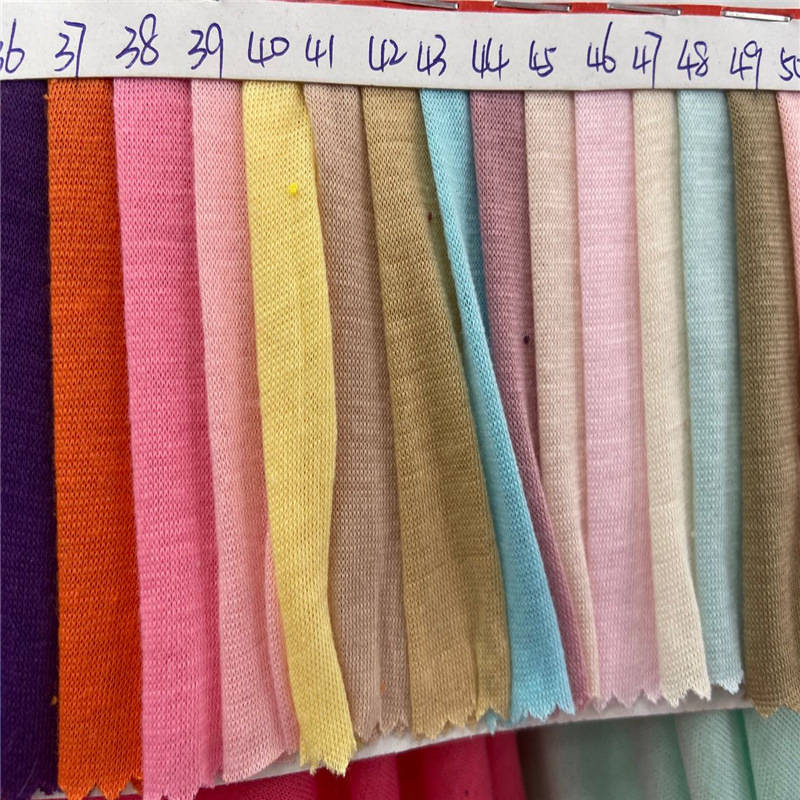 En stock suministro de 26 TC de un solo lado stretch Jersey camiseta de tela pequeña joyería accesorios de tejido de punto forro de bolsillo image 11