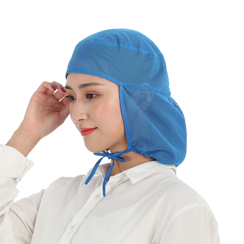 Gorra DE TRABAJO Textil para mujer Gorra de mujer Fábrica de alimentos Gorra de malla Sombrero DE TRABAJO Taller a prueba de polvo Puntera transpirable